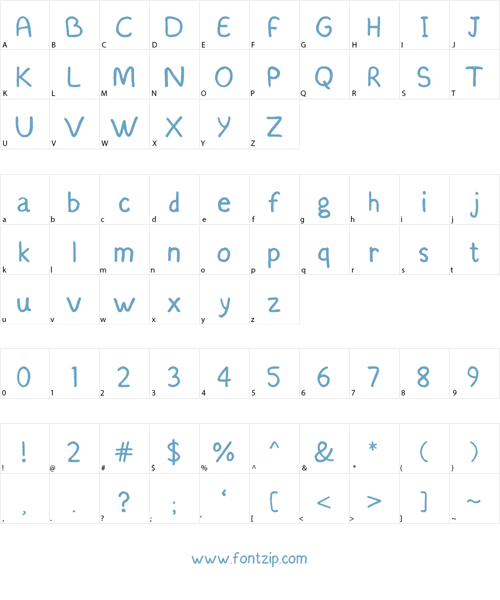 Modest Felt Font Character